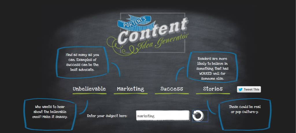Portent Content Idea Generator | WEXT.in Community
