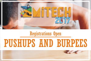 Pushups and Burpees at AMITECH’17, AMITY University